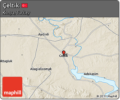 Shaded Relief 3D Map of Çeltik