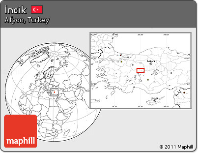 Blank Location Map of İncik