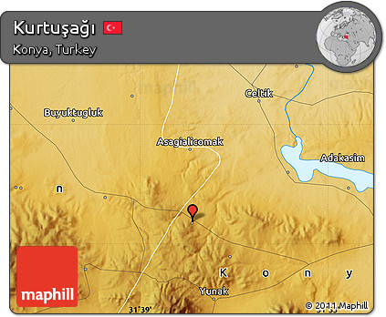 Physical Map of Kurtuşağı