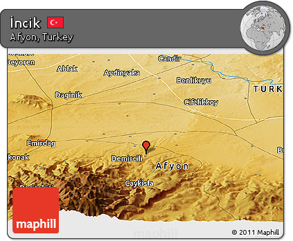 Physical Panoramic Map of İncik