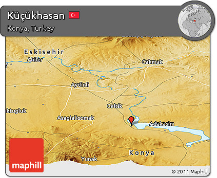 Physical Panoramic Map of Küçükhasan