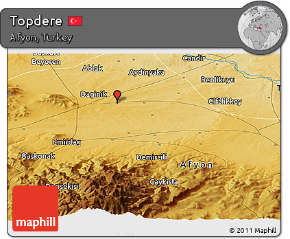 Physical Panoramic Map of Topdere