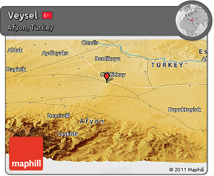 Physical Panoramic Map of Veysel
