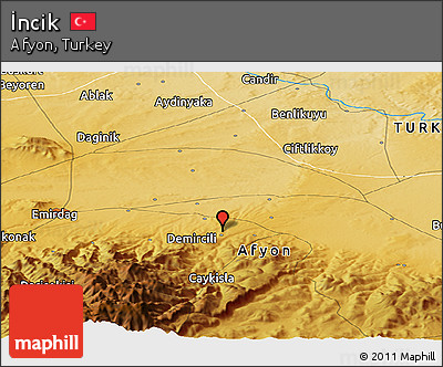 Physical Panoramic Map of İncik