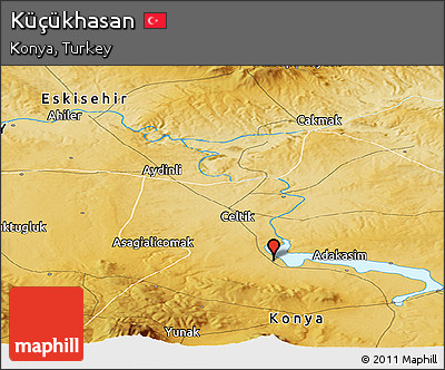 Physical Panoramic Map of Küçükhasan