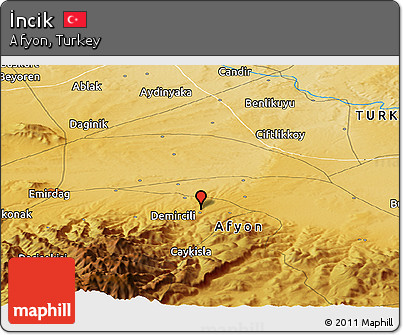 Physical Panoramic Map of İncik