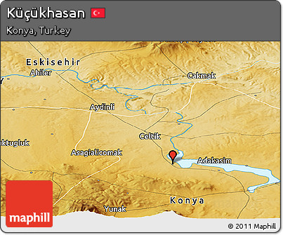Physical Panoramic Map of Küçükhasan