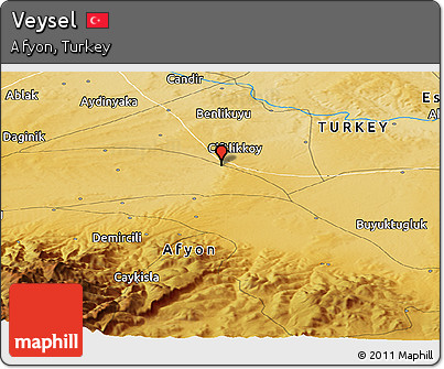 Physical Panoramic Map of Veysel