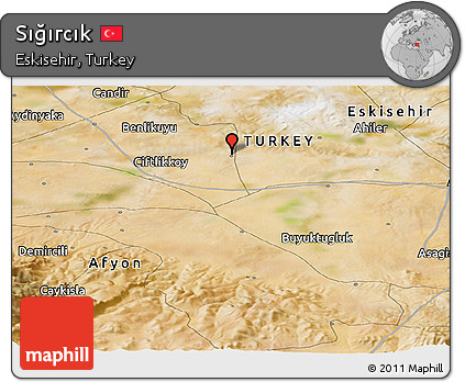 Satellite Panoramic Map of Sığırcık