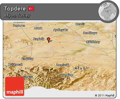Satellite Panoramic Map of Topdere