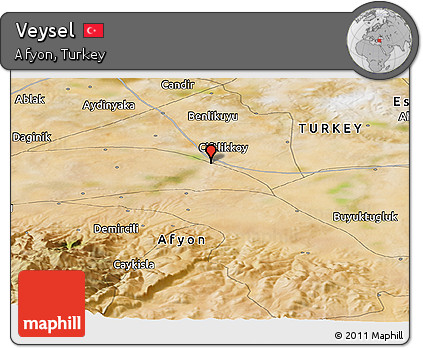 Satellite Panoramic Map of Veysel