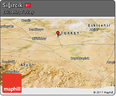 Satellite Panoramic Map of Sığırcık
