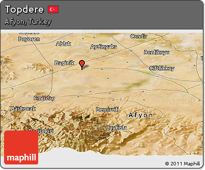 Satellite Panoramic Map of Topdere