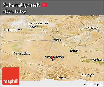 Satellite Panoramic Map of Yukarıaliçomak