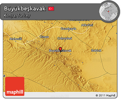 Physical 3D Map of Büyükbeşkavak