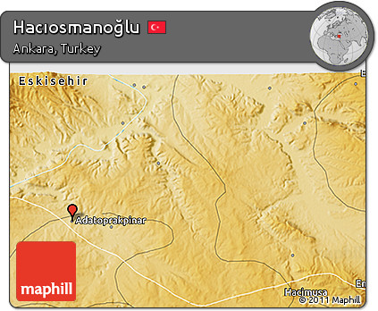 Physical 3D Map of Hacıosmanoğlu