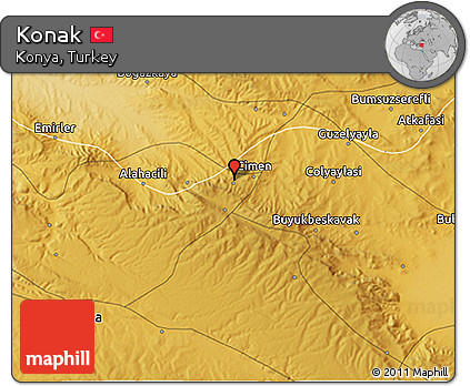Physical 3D Map of Konak