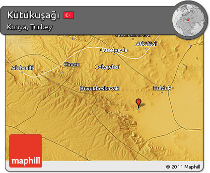 Physical 3D Map of Kütükuşağı