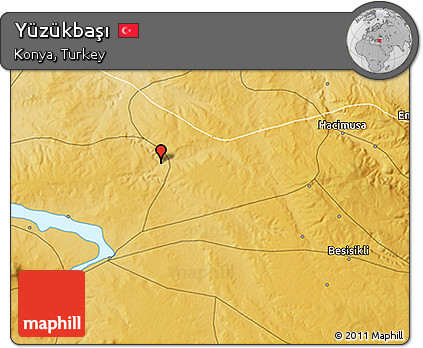 Physical 3D Map of Yüzükbaşı
