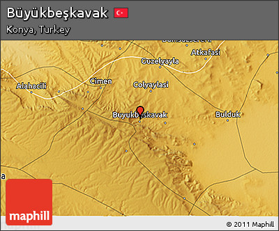 Physical 3D Map of Büyükbeşkavak