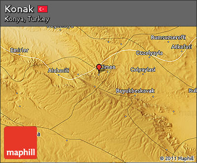 Physical 3D Map of Konak