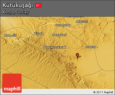 Physical 3D Map of Kütükuşağı