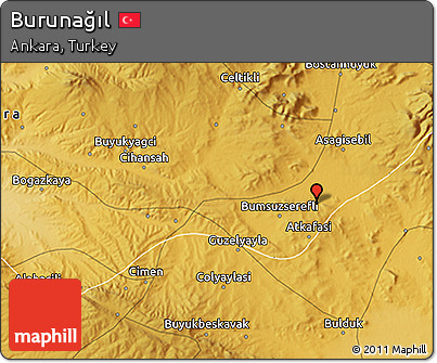 Physical 3D Map of Burunağıl
