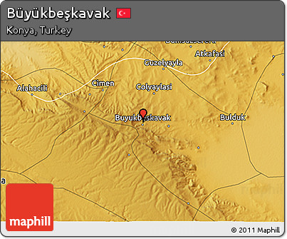 Physical 3D Map of Büyükbeşkavak