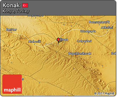Physical 3D Map of Konak