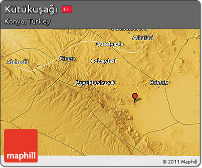 Physical 3D Map of Kütükuşağı
