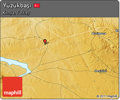 Physical 3D Map of Yüzükbaşı