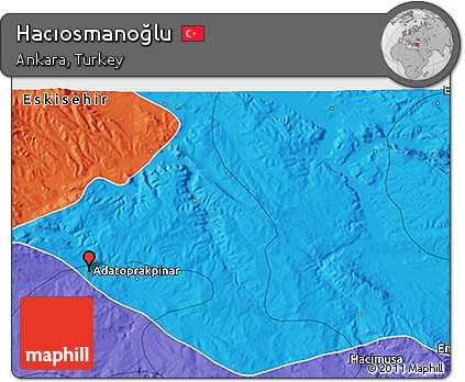 Political 3D Map of Hacıosmanoğlu