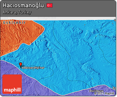 Political 3D Map of Hacıosmanoğlu
