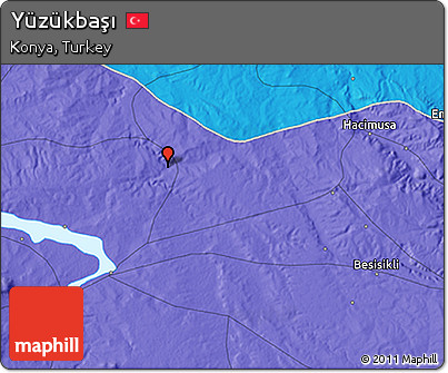 Political 3D Map of Yüzükbaşı