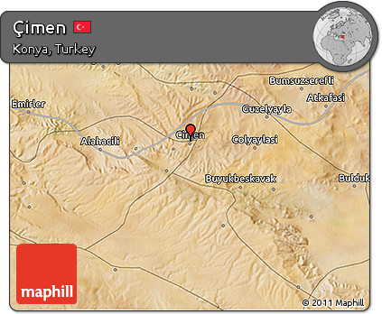 Satellite 3D Map of Çimen