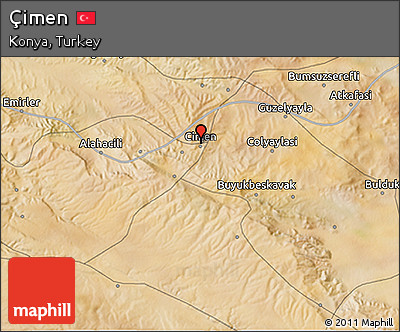 Satellite 3D Map of Çimen