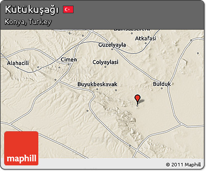 Shaded Relief 3D Map of Kütükuşağı