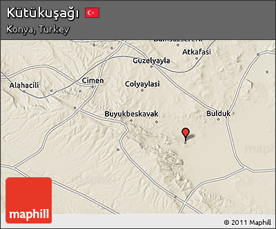 Shaded Relief 3D Map of Kütükuşağı