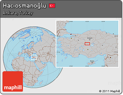 Gray Location Map of Hacıosmanoğlu