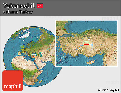 Satellite Location Map of Yukarısebil