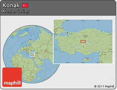 Savanna Style Location Map of Konak