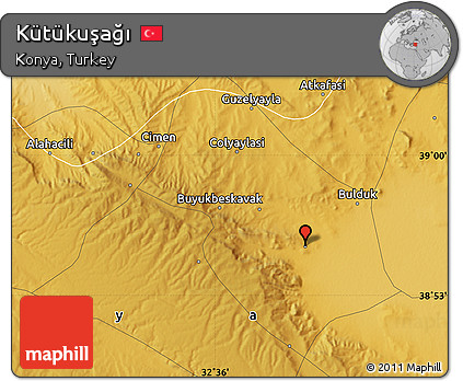 Physical Map of Kütükuşağı