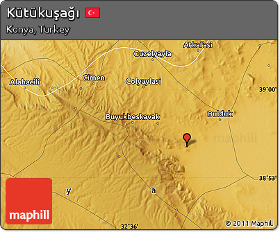 Physical Map of Kütükuşağı