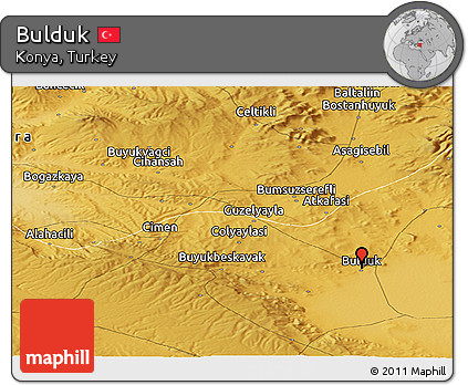 Physical Panoramic Map of Bulduk