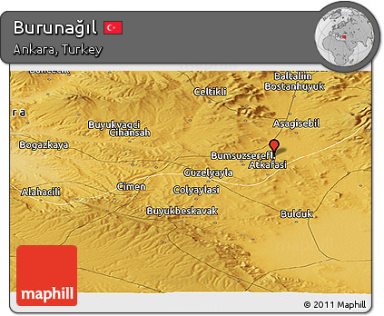 Physical Panoramic Map of Burunağıl
