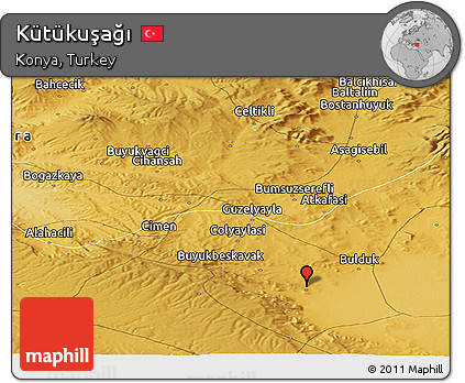 Physical Panoramic Map of Kütükuşağı