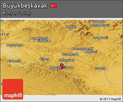 Physical Panoramic Map of Büyükbeşkavak