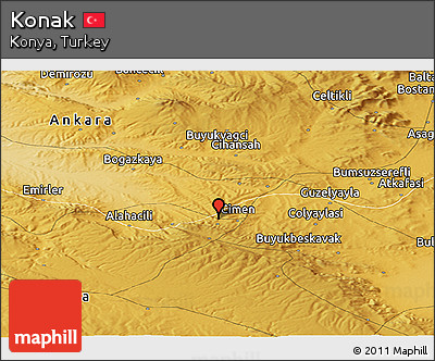 Physical Panoramic Map of Konak