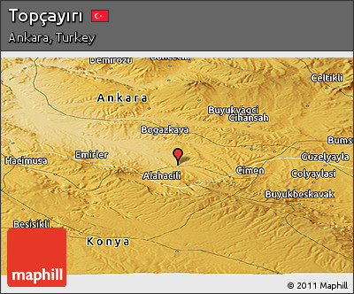 Physical Panoramic Map of Topçayırı