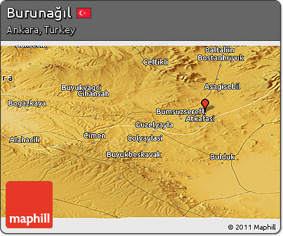 Physical Panoramic Map of Burunağıl